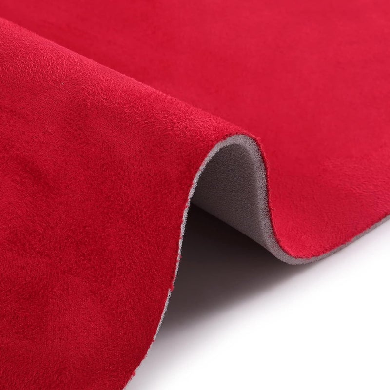otoez Suede Headliner Fabric 1/8" Foam Backing 60" x 72" Automotive Suede Headliner Material for Car Boat Ceiling Interior Home DIY Replacement Repair - Red - Image 5